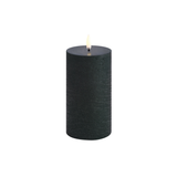 Pine Green Rustic 3"x 6" Uyuni LED Pillar Candle