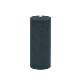 Pine Green Rustic 3"x 8" Uyuni LED Pillar Candle