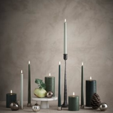 Pine Green Rustic 3"x 8" Uyuni LED Pillar Candle