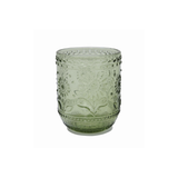 Green 12 oz. Embossed Drinking Glass