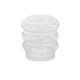Stacked Rings Glass Pot with Saucer