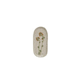 Stoneware Plate with Flowers