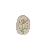 Stoneware Plate with Flowers