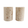 Travertine Salt & Pepper Shakers, Set of 2