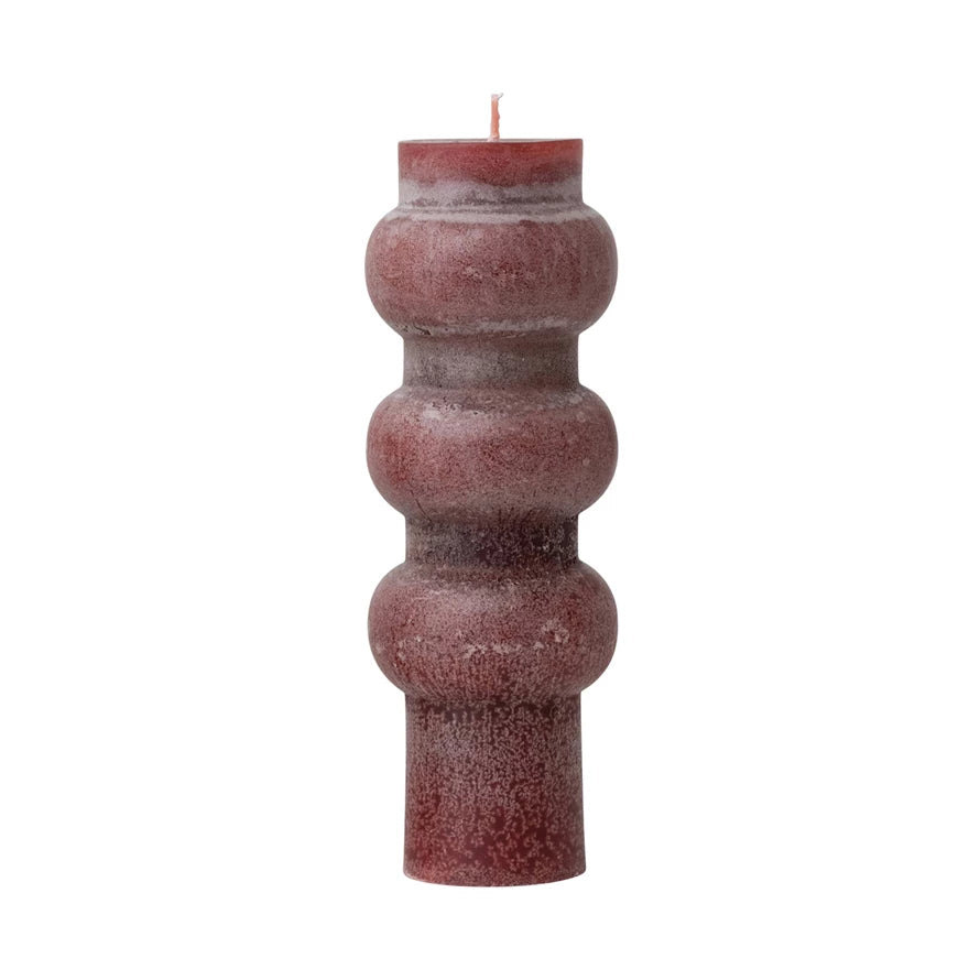 Unscented Totem Pillar Candle Cabernet