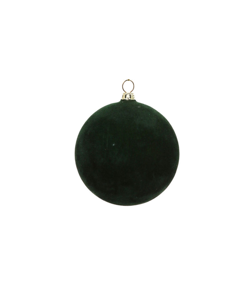 Crushed Hemlock Velvet Medium Ball Ornament