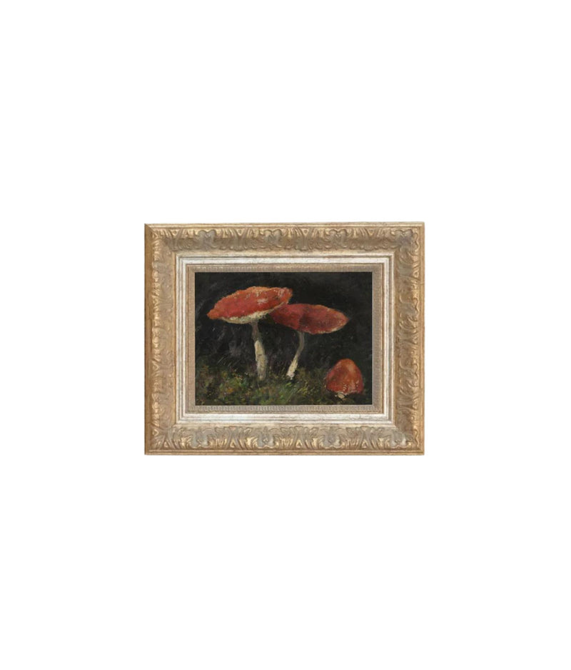 Vintage Mushroom Framed Art