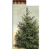 Oh Christmas Tree Gold Foil Matchbox w/ Matches