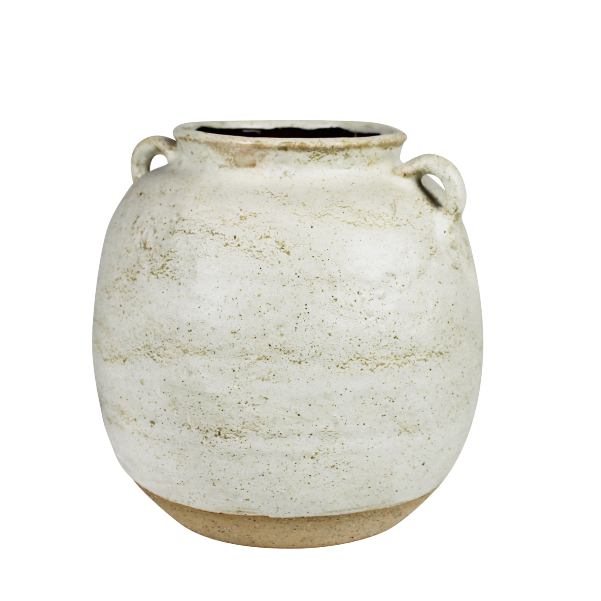 White Ceramic Pot w/ Handles