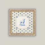 Delft Tile Lamb Framed Art