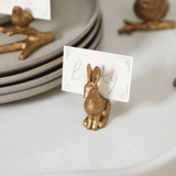 Rabbit Antique Gold Name Card Holder