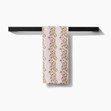 Floral Fall Stripe Geometry Tea Towel