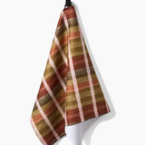 Fall Harvest Stripes Geometry Tea Towel