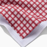 Fireside Red Plaid Geometry Tea Towel