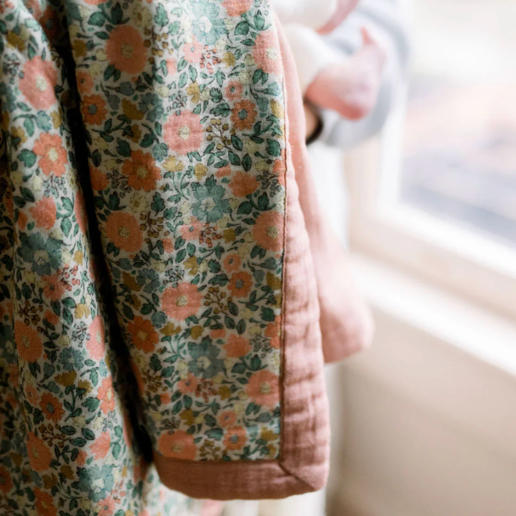 Lucie Floral Cotton Muslin Blanket