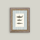 Whales On Stripes Artwork