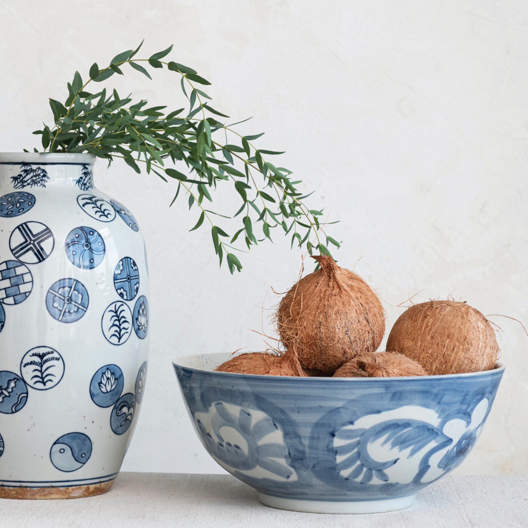 Hand-Painted Stoneware Bowl