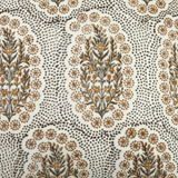 Winfleur Olive Mustard on White Cotton Napkin