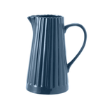 Stoneware Ribbed Pitcher, Blue 40oz.