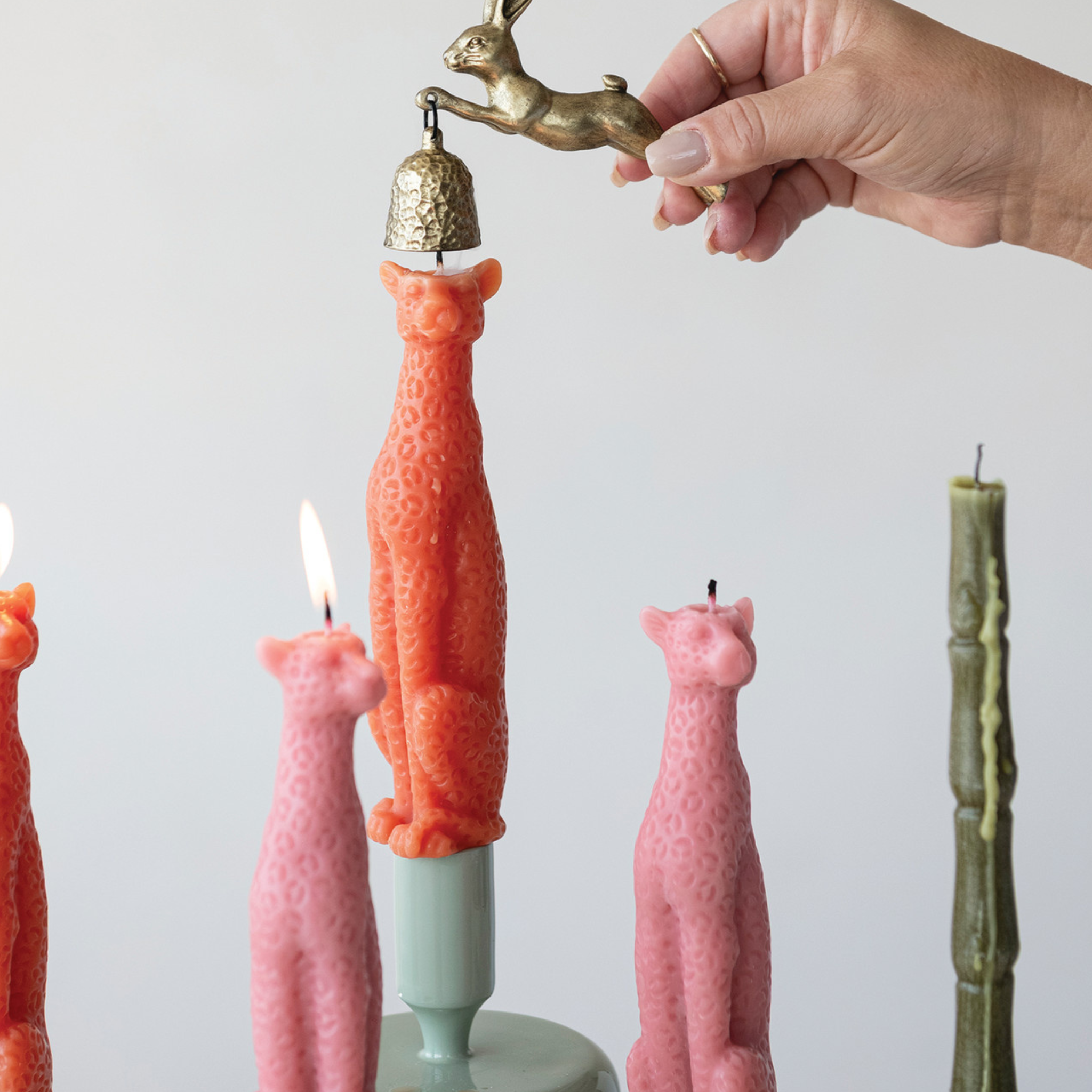 Pewter Rabbit Shaped Candle Snuffer
