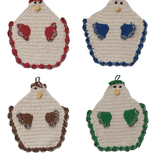 Cotton Crocheted Chicken Shaped Pot Holder w/ Loop