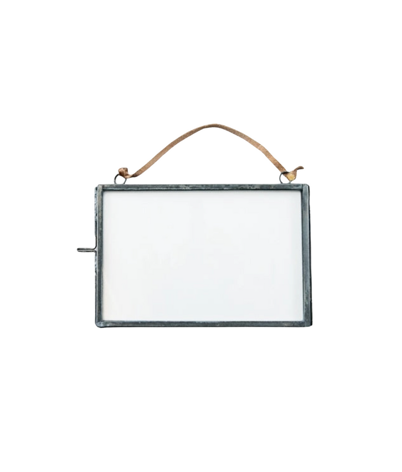 Horizontal Hanging Picture Frame with Zinc Finish 6"x4"