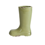 Distressed Stoneware Boot Vase