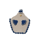 Cotton Crocheted Chicken Shaped Pot Holder w/ Loop