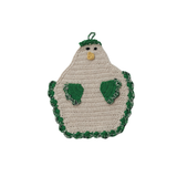 Cotton Crocheted Chicken Shaped Pot Holder w/ Loop