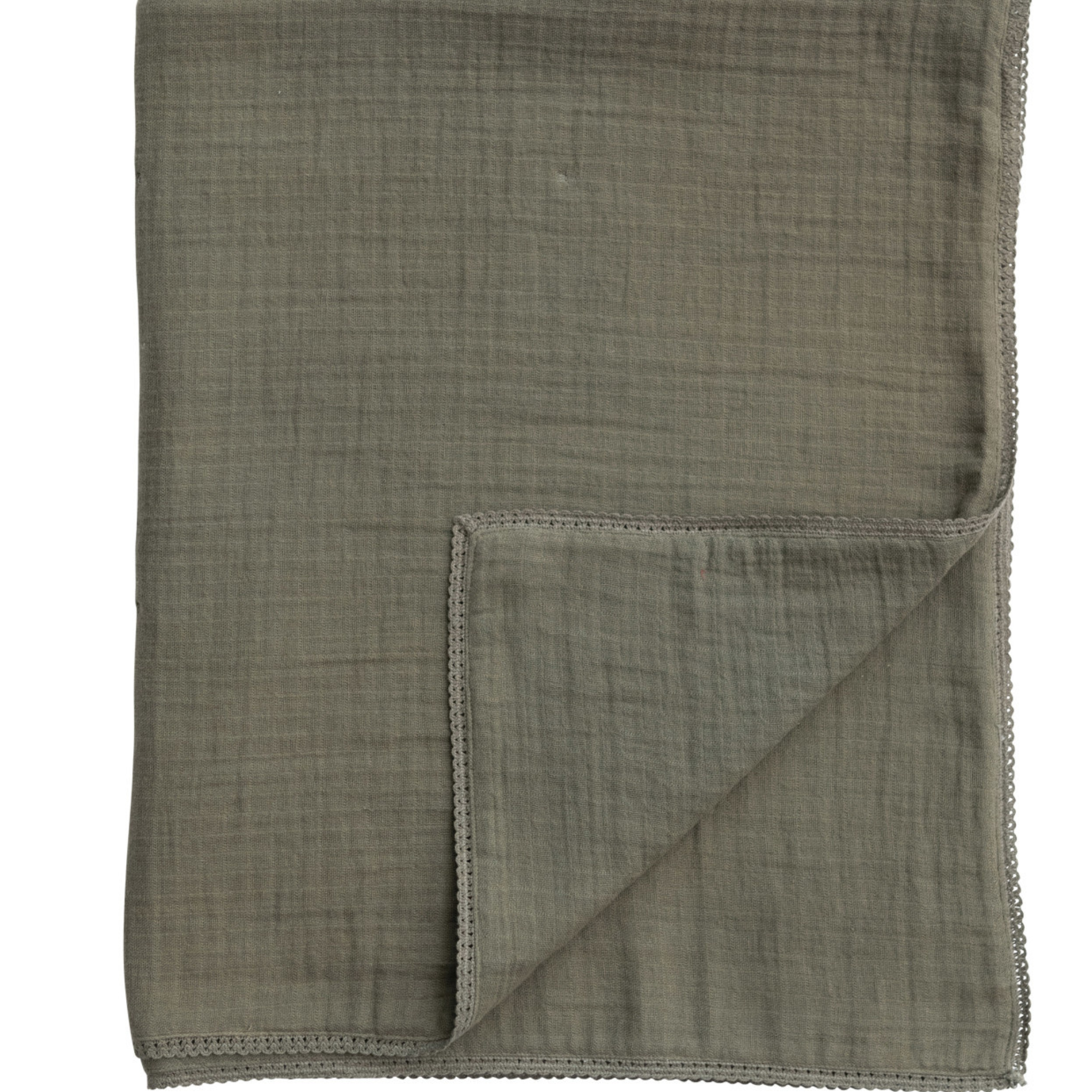 Cotton Double Cloth Baby Blanket w/ Trim