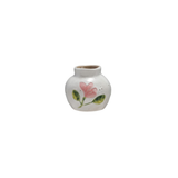 Hand-Painted Stoneware Vase with Flower