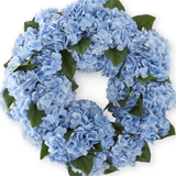 24" Blue Real Touch Hydrangea Wreath