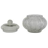 Ribbed Glass Jar w/ Lid