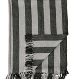 Woven Recycled Cotton Striped Throw w/ Fringe