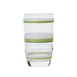 Vintage Reproduction Drinking Glass w/ Hand-Painted Stripes