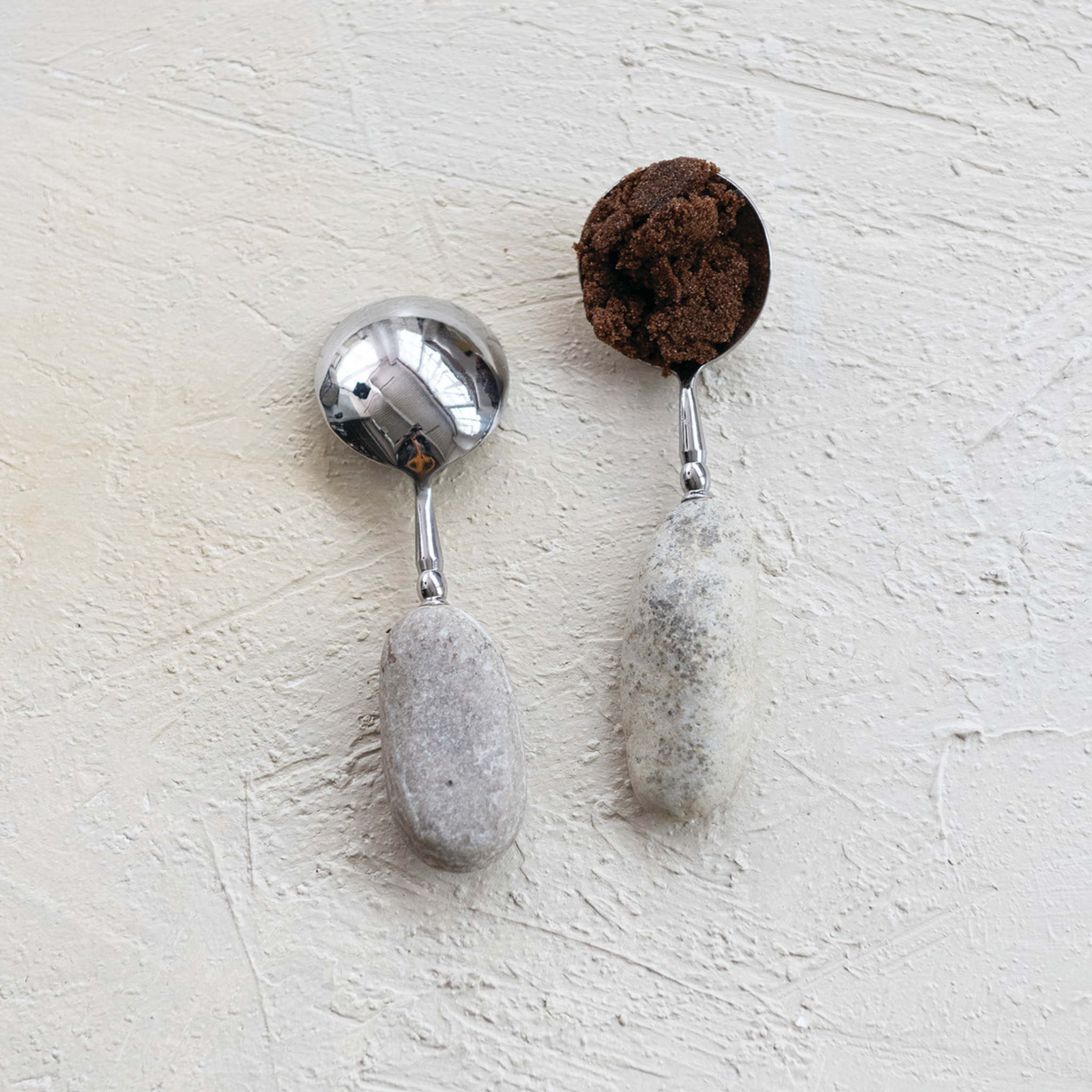 Stainless Steel & Stone Spoon