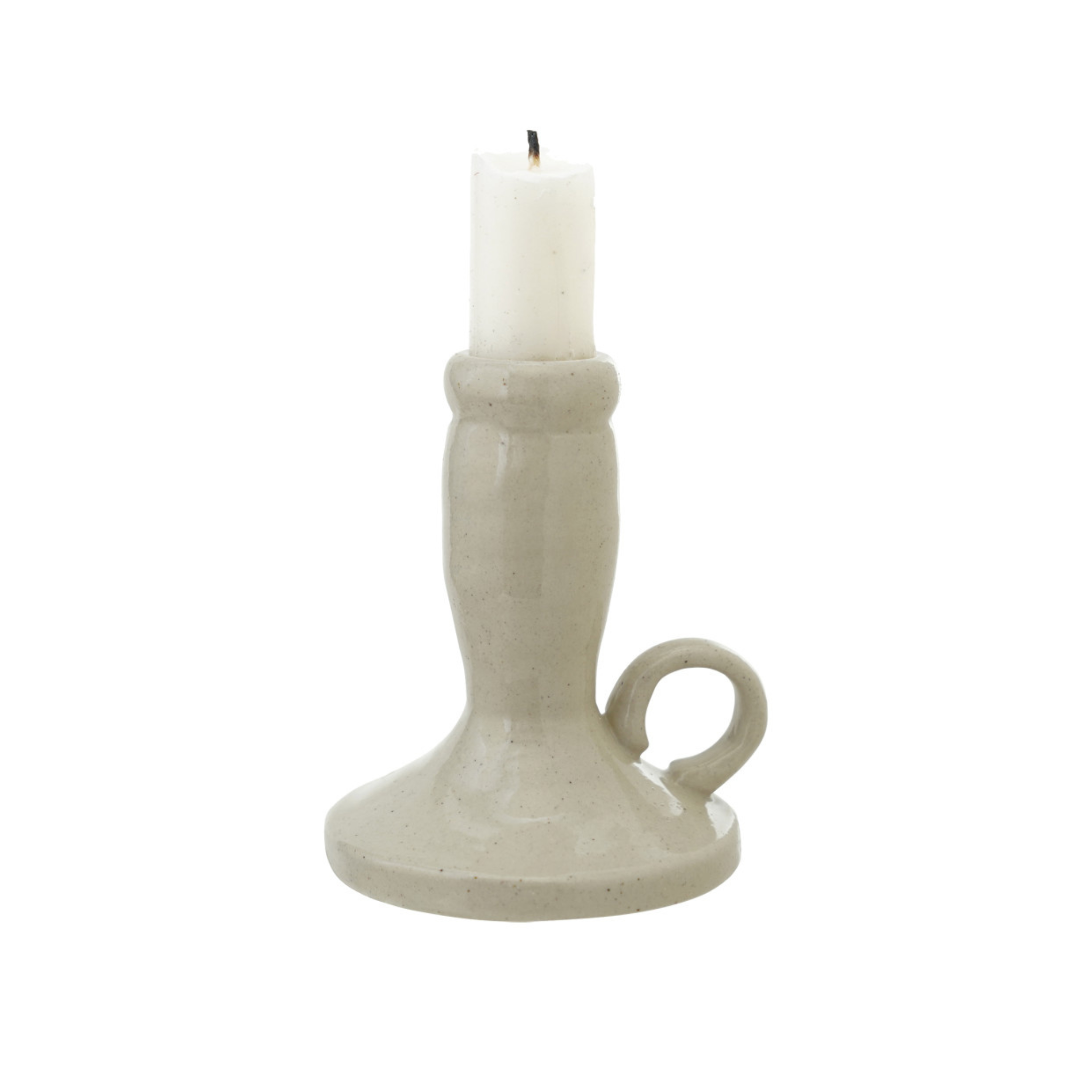 Stoneware Chamberstick