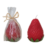 Unscented Strawberry Shaped Candle