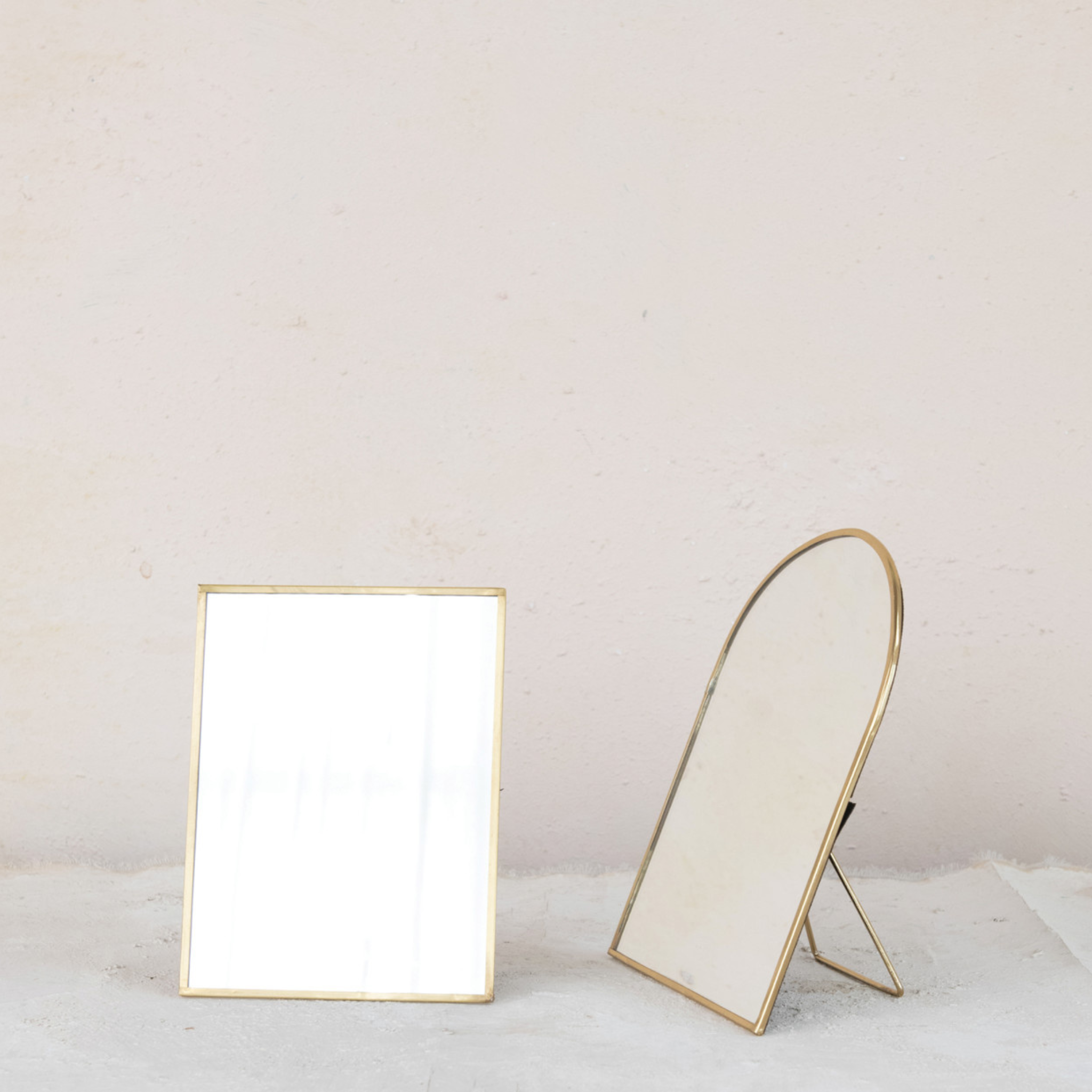 Brass Standing Mirror