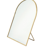 Brass Arched Standing Mirror
