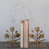 Metal Flower Bookends