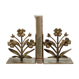 Metal Flower Bookends