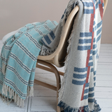 Jacquard Cotton Throw with Fringe