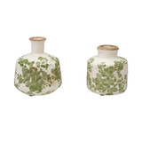 Stoneware Vase w/ Botanicals