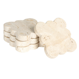 Travertine Coaster w/ Scalloped Edge