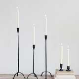 Hand-Forged Cast Iron Footed Taper Holder
