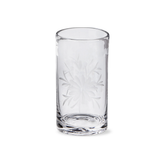 Fleur Etched Glass Tumbler