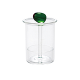 Glass Toothpick Holder w/ Hand-Blown Olive