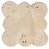 Travertine Coaster w/ Scalloped Edge