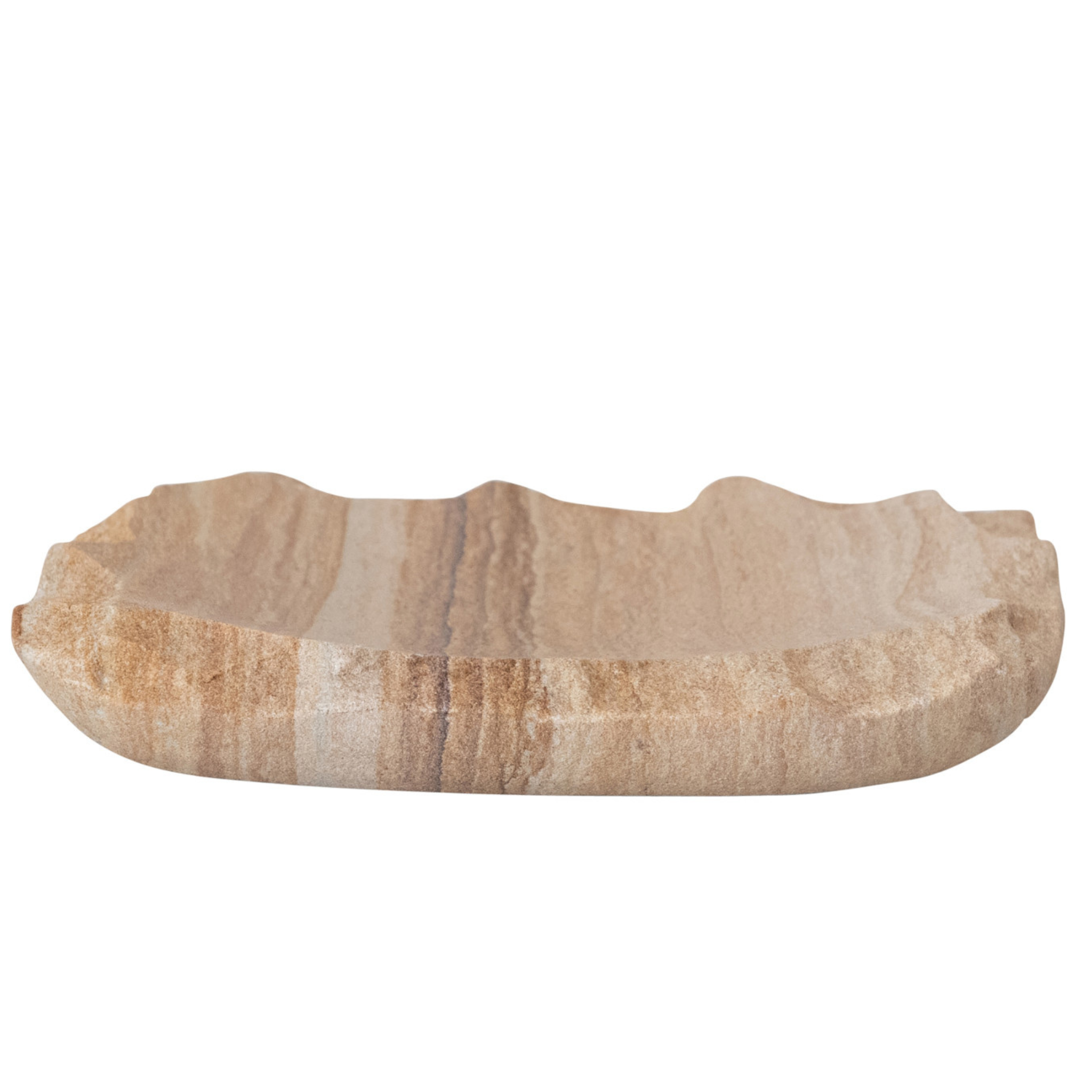 Rainbow Sandstone Soap Dish w/ Raw Edge